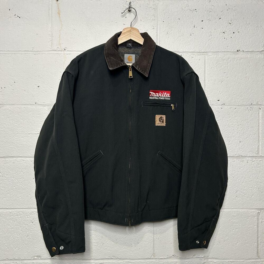 Vintage Carhartt Blanket-Lined Detroit Jacket “Charcoal” - Picture 2 of 16